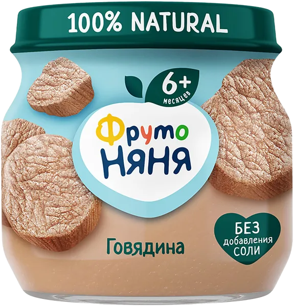 Изображение Пюре мясное с 6 мес Фрутоняня говядина Прогресс с/б, 80 г