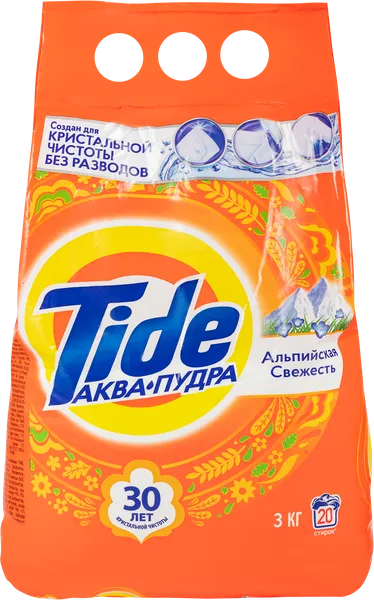 Изображение Стиральный порошок автомат Тайд альпийская свежесть белое Проктер Энд Гэмбл м/у, 3 КГ