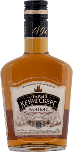 Изображение Коньяк 4 года 40% Старый Кенигсберг Альянс 1892 ВКЗ с/б, 0,25 л
