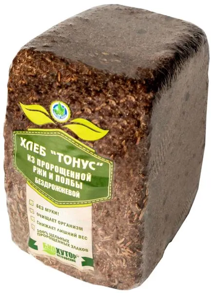 Изображение Хлеб ржано-пшеничный Тонус из цельного зерна Щепетьева м/у, 500 г