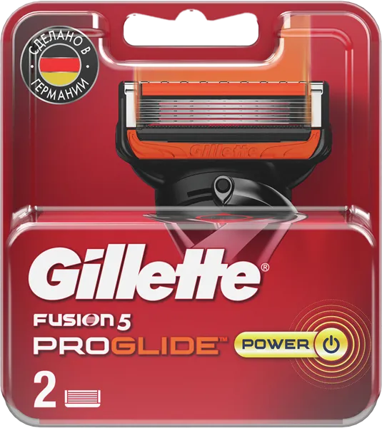Изображение Кассеты для бритья 5 лезвий Жиллетт фьюжен проглайд пауэр Проктер Энд Гэмбл к/у, 2 шт