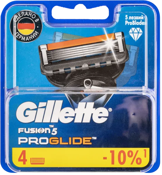 Изображение Кассеты для бритья 5 лезвий Жиллетт фьюжен проглайд Проктер Энд Гэмбл к/у, 4 шт