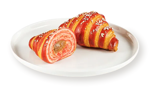 Изображение Круассан №1 слоеный пшеничный с соленой карамелью французский 3х слойный СП ТАБРИС 0 м/у, 100 г