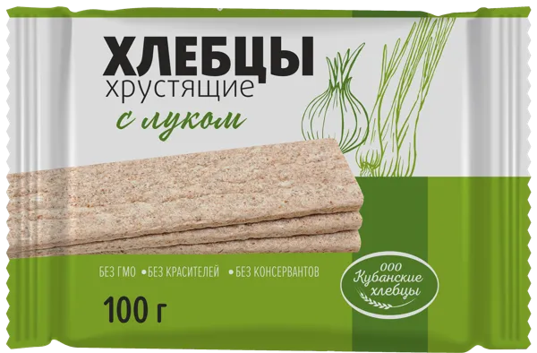 Изображение Хлебцы г.Краснодар Кубанские хлебцы с луком Кубанские хлебцы м/у, 100 г