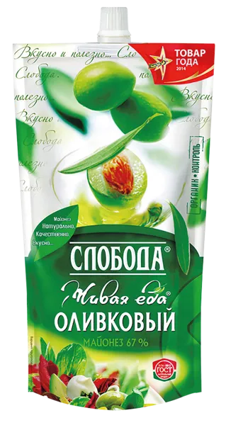Изображение Майонез 67% Слобода оливковый ЭФКО м/у, 375 г