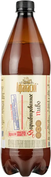 Изображение Пиво светлое Лагер 4,1% н/ф Афанасий Афанасий п/б, 1 л