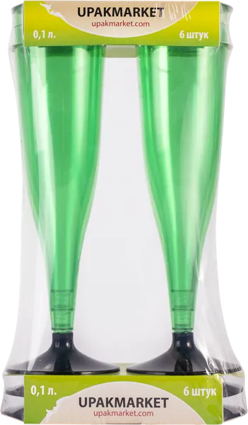 Изображение Одноразовая посуда 100мл Буффет бокал для шампанского ВЗЛП к/у, 6 шт