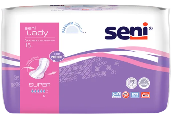 Изображение Прокладки урологические Сени леди супер Белла Восток м/у, 15 шт