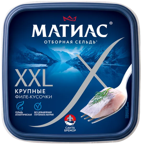 Изображение Пресервы Матиас филе сельди деликатесное Санта Бремор СП п/у, 350 г