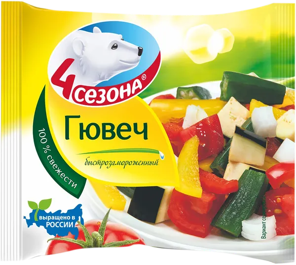 Изображение Овощная смесь замороженная 4 Сезона гювеч Хладоком Западный м/у, 400 г