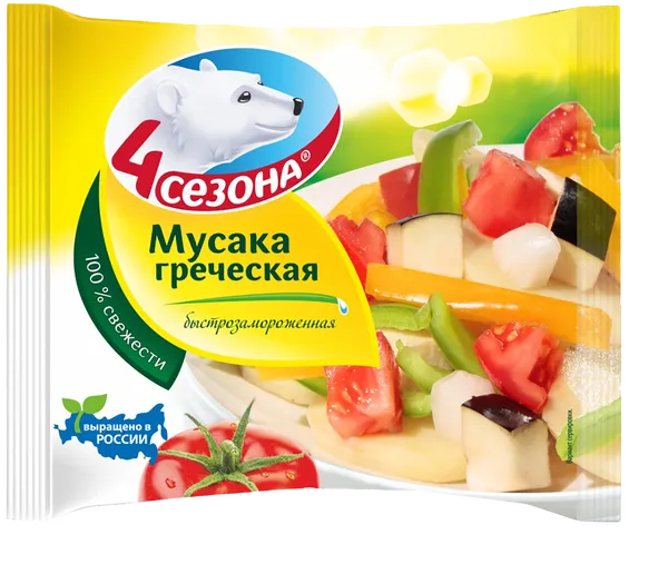 Изображение Овощная смесь замороженная 4 Сезона мусака греческа Хладоком Западный м/у, 400 г