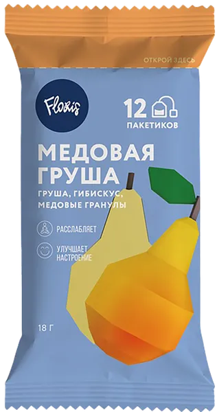 Изображение Напиток чайный в пакетиках Флорис медовая груша Аксион м/у, 12*1,5 г