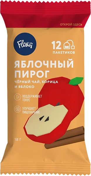 Изображение Напиток чайный в пакетиках Флорис яблочный пирог Аксион м/у, 12*1,5 г