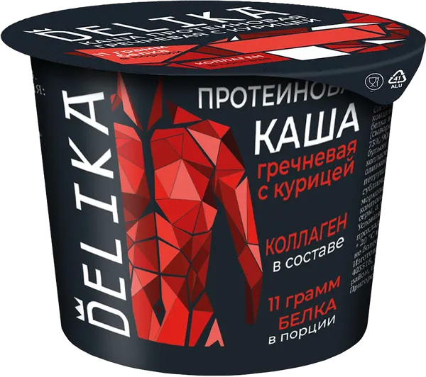 Изображение Каша гречневая протеиновая Делика с курицей Арчеда продукт кор, 50 г