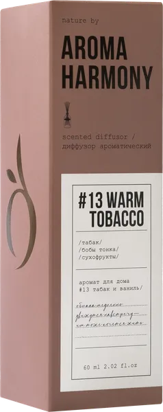 Изображение Аромадиффузор интерьерный Арома Гармони №13 теплый табак Арома Хоум к/у, 60 мл