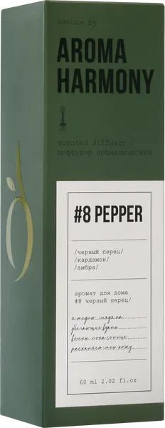 Изображение Аромадиффузор интерьерный Арома Гармони №8 черный перец Арома Хоум к/у, 60 мл