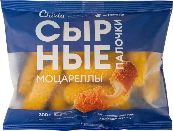 Изображение Палочки замороженные Чизио с сыром моцарелла ЮниБургер 

ООО м/у, 300 г