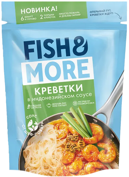 Изображение Креветки замороженный Фиш и Море Ваннамей в индонез соусе Камарон ООО п/у, 400 г
