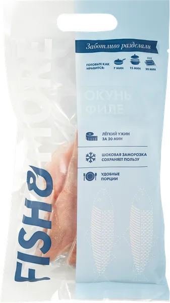 Изображение Рыба замороженная Фищ и Море окунь филе н/к Рыбные продукты в/у, 475 г