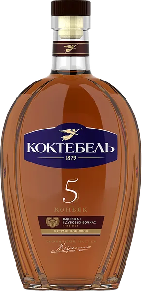 Изображение Коньяк 40% Коктебель 5 лет КВК Групп с/б, 0,5 л