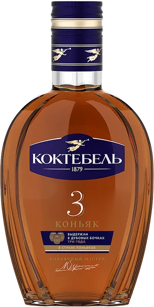 Изображение Коньяк 40% Коктебель 3 года КВК Групп с/б, 0,25 л