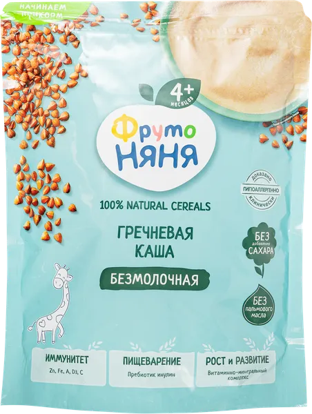 Изображение Каша с 4 мес безмолочная Фрутоняня гречневая Прогресс м/у, 190 г