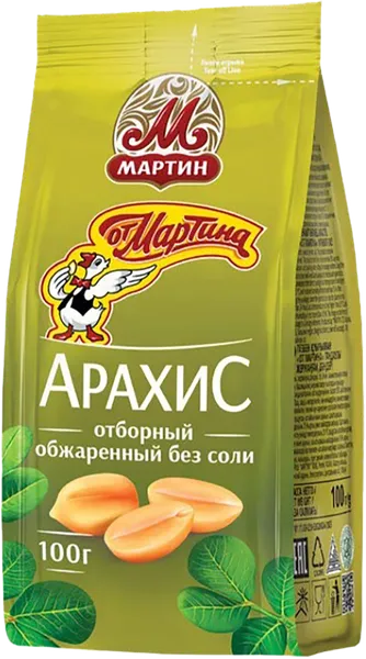 Изображение Арахис жареный От Мартина без соли Мартин м/у, 100 г