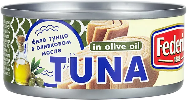 Изображение Тунец в масле Федеричи филе Еврофиш ж/б, 160 г