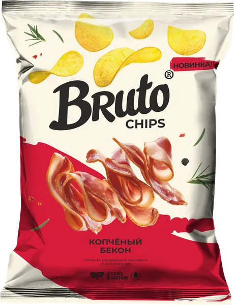 Изображение Чипсы картофельные Бруто копченый бекон Стамба м/у, 100 г