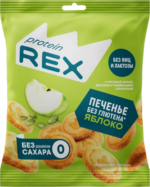 Изображение Печенье рисовое без сахара Протеин Рекс яблоко Роял Кейк м/у, 110 г
