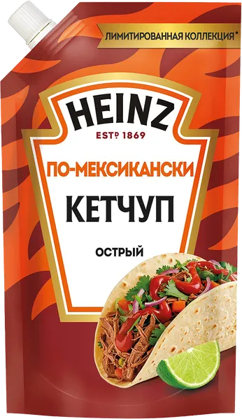Изображение Кетчуп томатный Хайнц по-мексикански острый Петропродукт м/у, 320 г