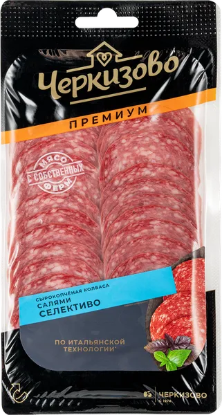 Изображение Колбаса сырокопченая нарезка Черкизово Премиум салями селективо Черкизово в/у, 85 г