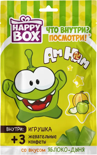 Изображение Конфеты жевательные Хэппи Бокс ам ням с фигуркой Сладкая сказка м/у, 15 г
