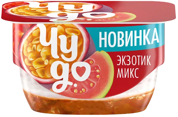 Изображение Творог 4,2% Чудо Экзотик Микс ВБД п/б, 100 г