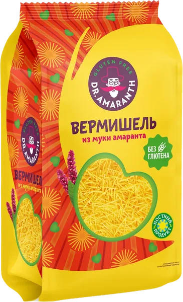 Изображение Макароны из амаранта Др.Амарант вермишель Ди энд Ди м/у, 250 г