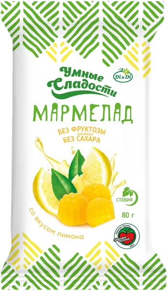 Изображение Мармелад без сахара Умные сладости лимон Ди энд Ди м/у, 80 г