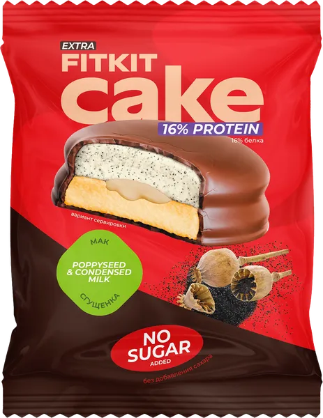 Изображение Печенье протеиновое Фит Кит сгущенка мак Фит Кит м/у, 50 г