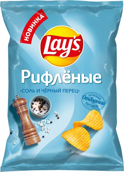 Изображение Чипсы картофельные Лейс Рифленые соль черный перец Фрито Лей м/у, 70 г