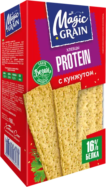 Изображение Хлебцы Мэджик Грэйн Протеин с кунжутом Диал-К кор, 160 г