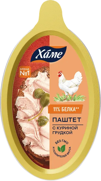 Изображение Паштет с куриной грудкой Хаме Милмонд кор, 75 г