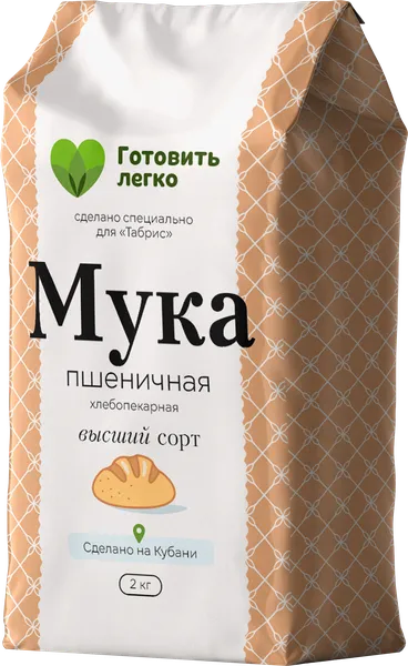 Изображение Мука Пшеничная Табрис высший сорт Элеватор м/у, 2 КГ