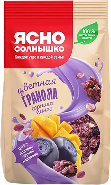 Изображение Гранола Ясно Солнышко манго черника Петербургский МК м/у, 250 г