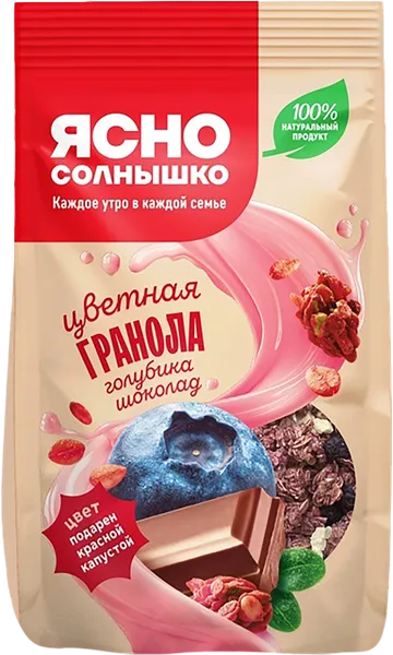 Изображение Гранола Ясно Солнышко голубика шоколад Петербургский МК м/у, 250 г