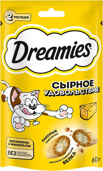Изображение Лакомство для кошек Дримис подушечки сырные Марс м/у, 60 г