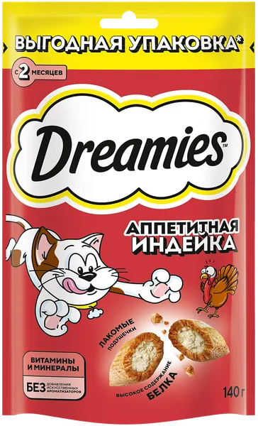 Изображение Лакомство для кошек Дримис подушечки индейка Марс м/у, 140 г