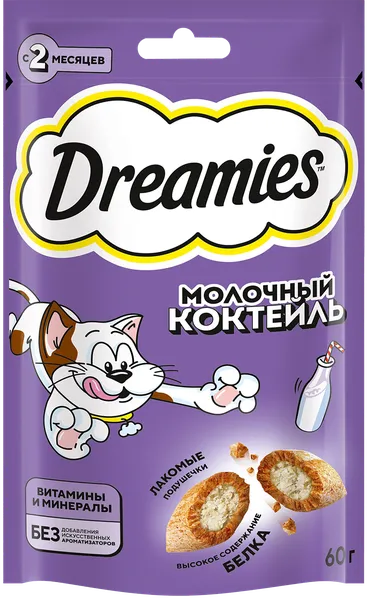 Изображение Лакомство для кошек Дримис подушечки молочные Марс м/у, 60 г