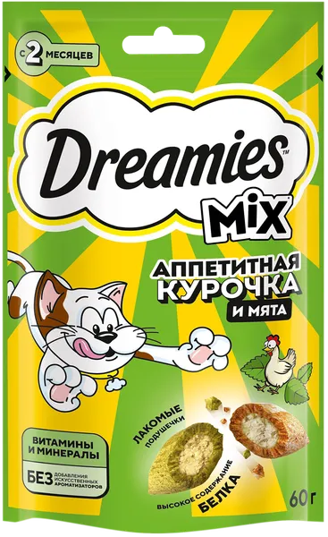 Изображение Лакомство для кошек Дримис Микс курица мята Марс м/у, 60 г