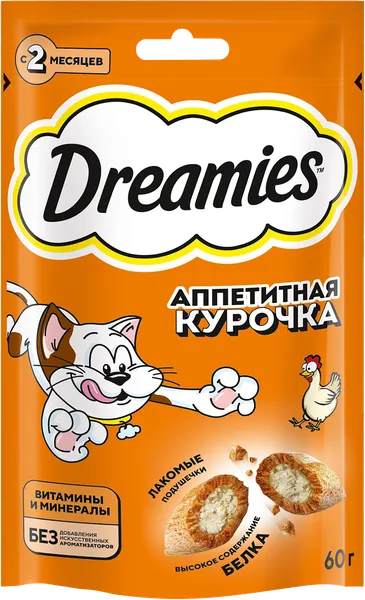 Изображение Лакомство для кошек Дримис подушечки курица Марс м/у, 60 г