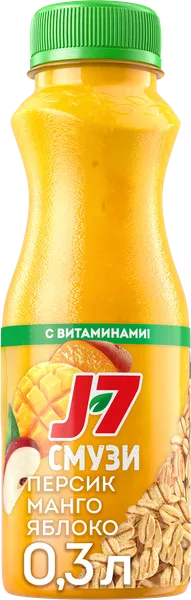Изображение Смузи Дж7 манго персик злаки ВБД п/б, 300 мл