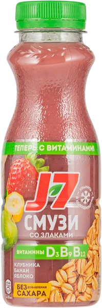 Изображение Смузи Дж7 клубника банан яблоко ВБД п/б, 300 мл